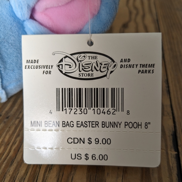 Winnie the Pooh Dressed as a Blue Bunny Stuffed Animal Vintage NWT Disney - Picture 4 of 4